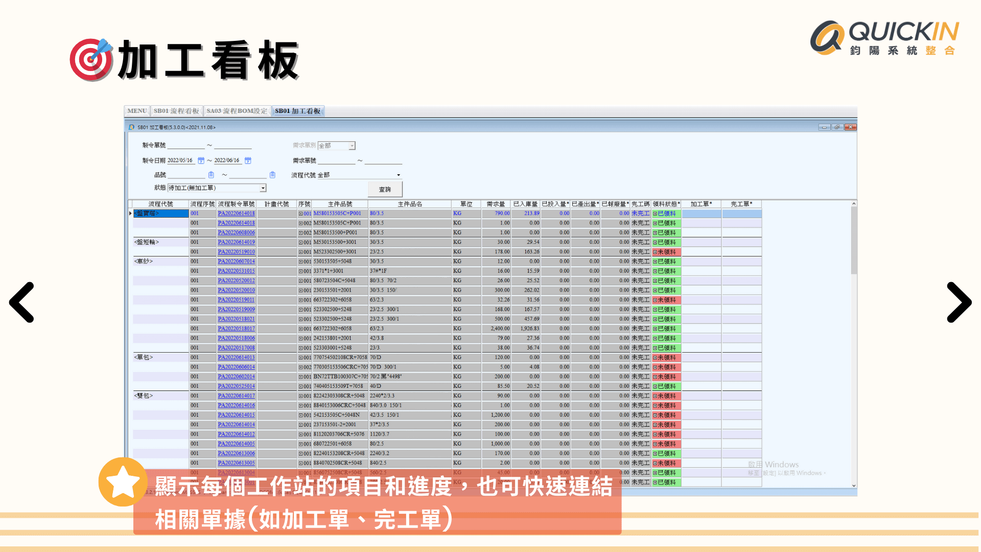 加工看板